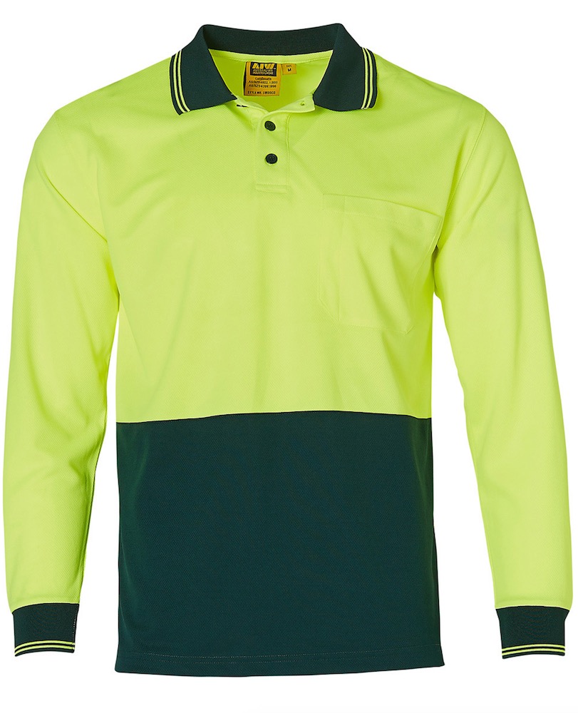 Hi-Vis Cooldry Safety Polo L/S