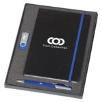 Notebook / 2 GB Swivel USB & Havana Pen Set