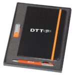 Notebook / 2 GB Swivel USB & Havana Pen Set