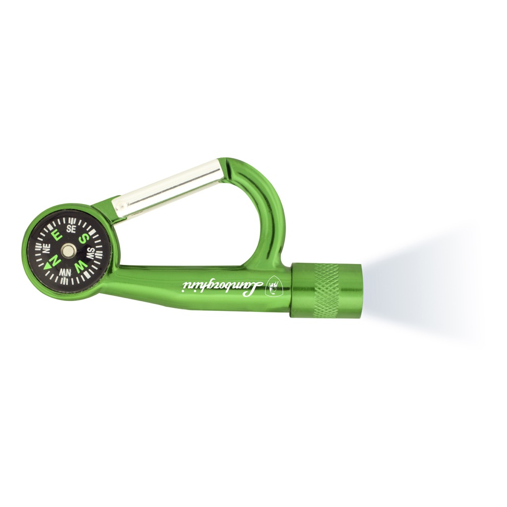 Flashlight Carabiners with Compass