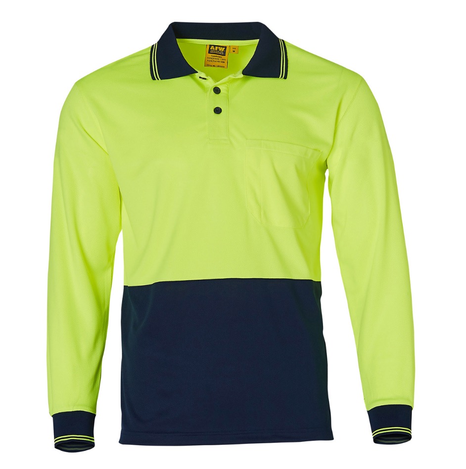 Hi-Vis Cooldry Safety Polo L/S