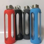 Venus Deluxe Glass Drink Bottle with Silicone Sleeve