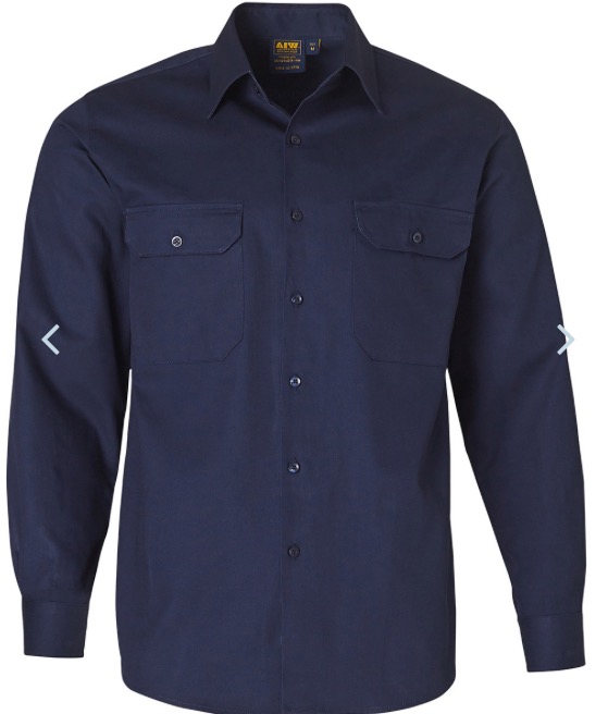 Cotton Drill Long Sleeve Work Shirt