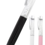 Pen Metal With Crystals Inside Barrel Crystal