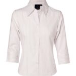 Ladies’ 3/4 Sleeve Stretch Stripe Shirt