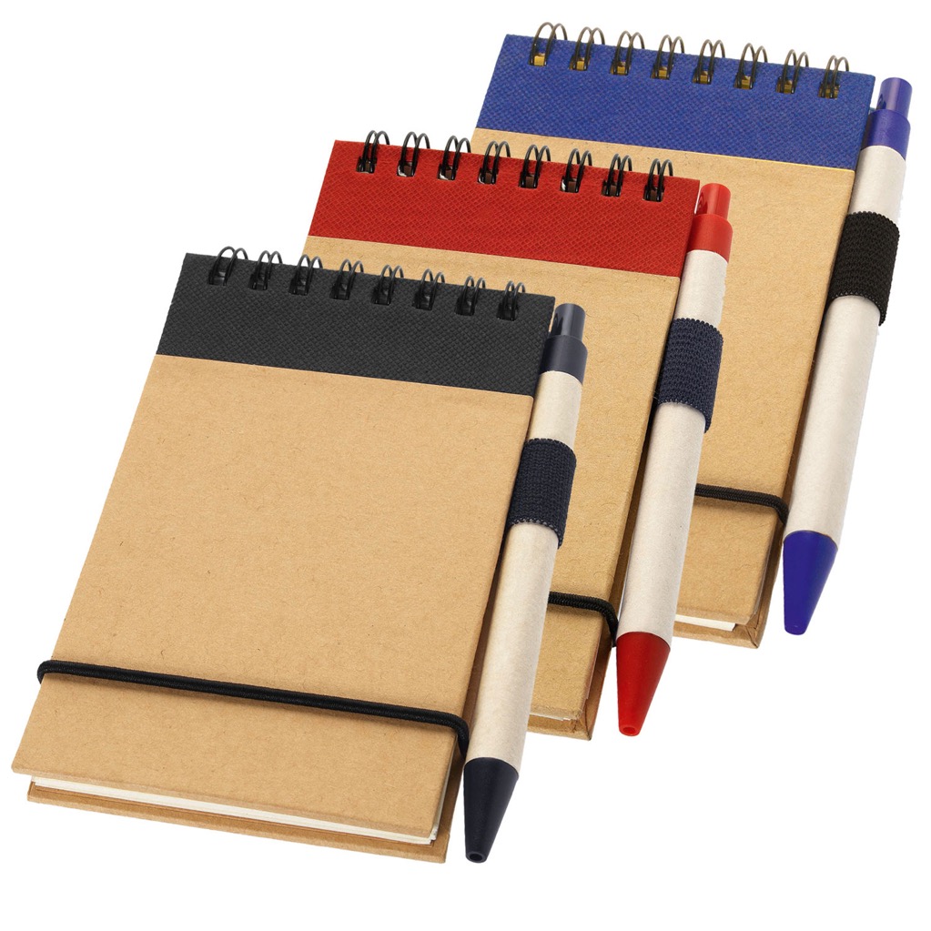 Notebook A6 Size Made From Recycled Paper With Pen 80 Pages