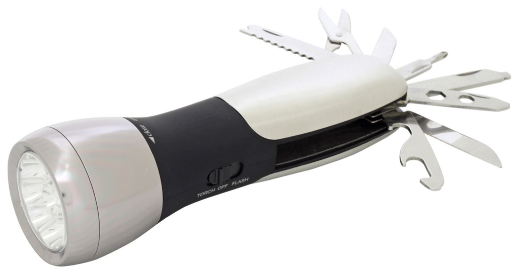 Multi Tool 8 Function With Flashlight Gripper