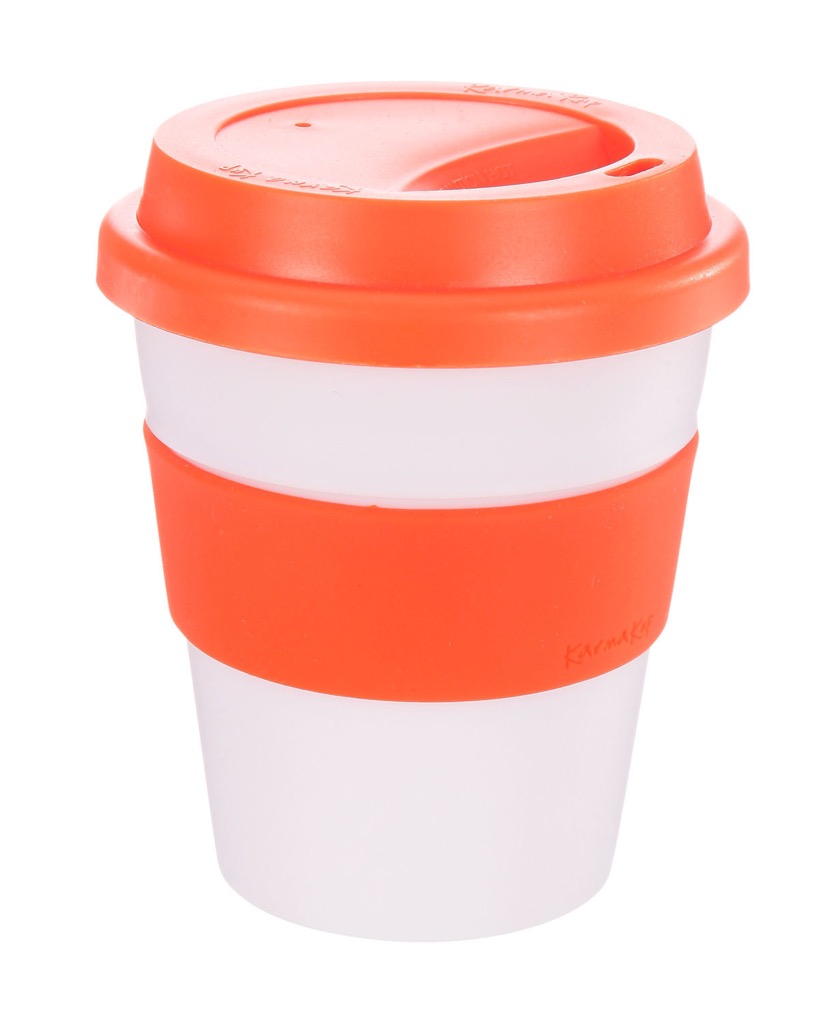 Coffee Cup / Mug11oz/320ml Plastic Karma Kup Plastic Aura Lid Reusable