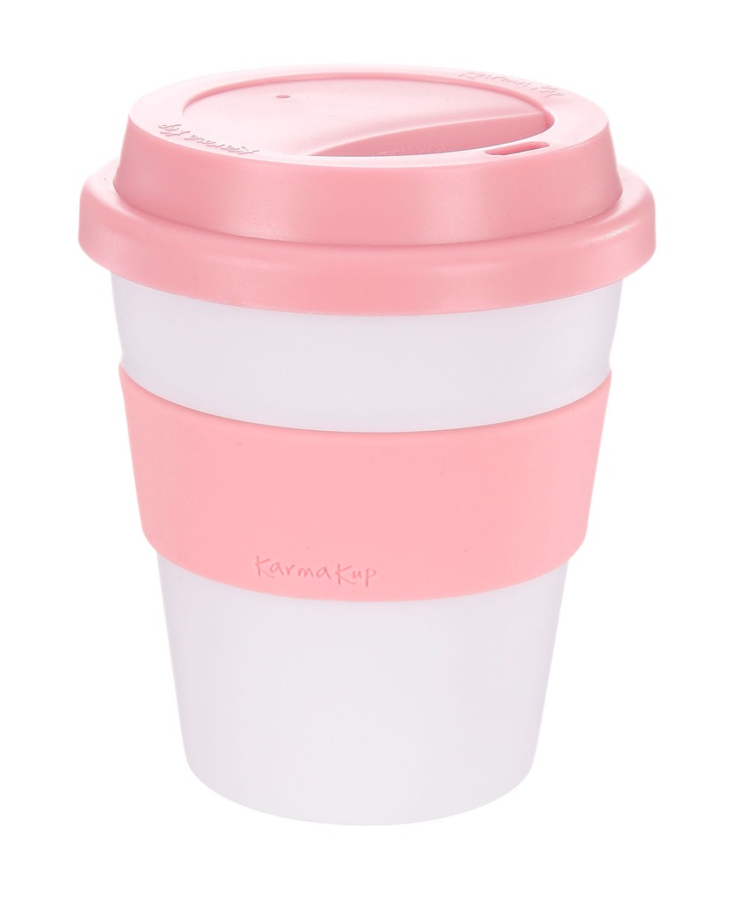 Coffee Cup / Mug11oz/320ml Plastic Karma Kup Plastic Aura Lid Reusable