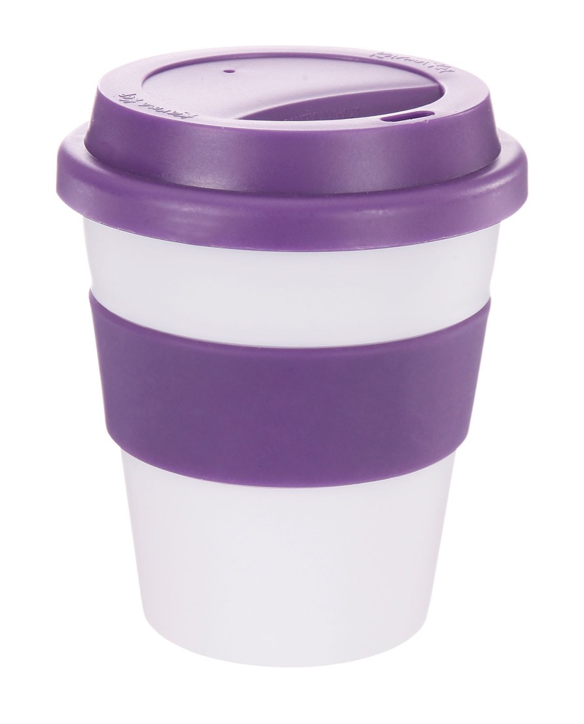 Coffee Cup / Mug11oz/320ml Plastic Karma Kup Plastic Aura Lid Reusable