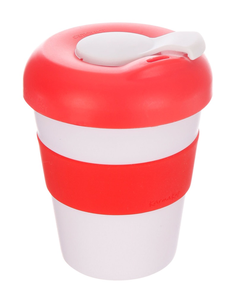 Coffee Cup / Mug 11oz/320ml Plastic Karma Kup Profile Lid Reusable Eco Friendly