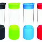 Drink Bottle Glass With Silicone Top 500ml