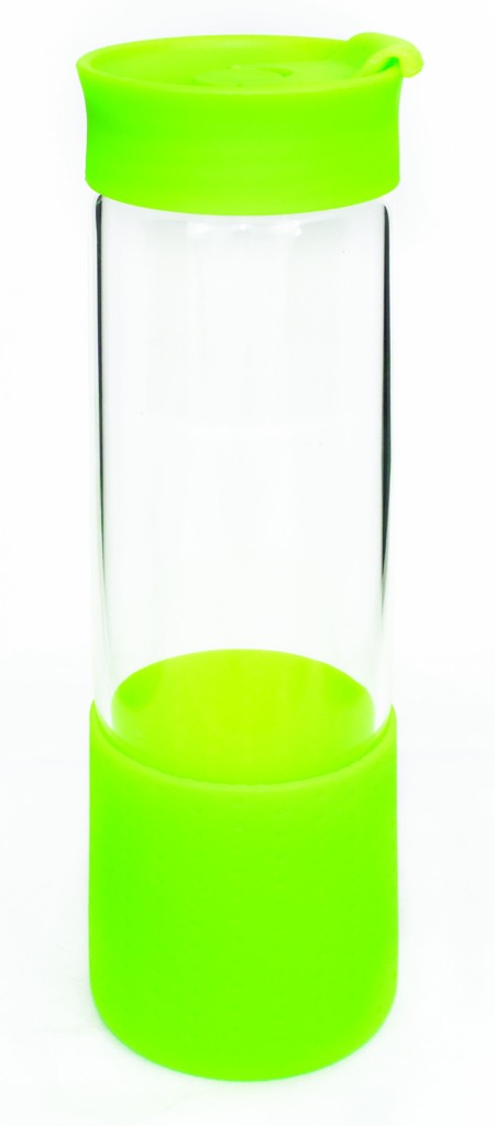 Drink Bottle Glass With Silicone Top 500ml