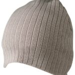 Acrylic Knit Beanie With Cable Row Feature
