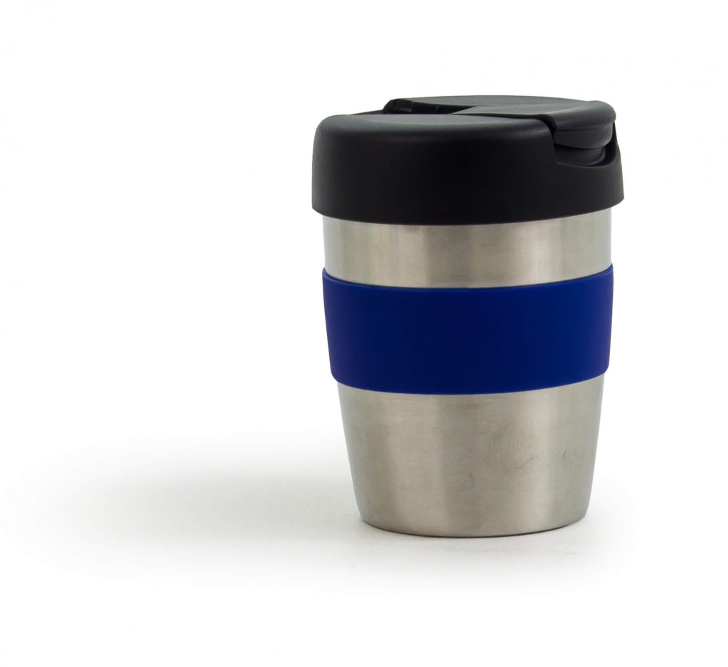 Coffee Cup / Mug 8oz/235ml Stainless Steel Karma Kup Plastic Flip Lid Reusable . Eco Friendly