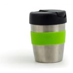 Coffee Cup / Mug 8oz/235ml Stainless Steel Karma Kup Plastic Flip Lid Reusable . Eco Friendly