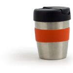 Coffee Cup / Mug 8oz/235ml Stainless Steel Karma Kup Plastic Flip Lid Reusable . Eco Friendly