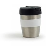 Coffee Cup / Mug 8oz/235ml Stainless Steel Karma Kup Plastic Flip Lid Reusable . Eco Friendly
