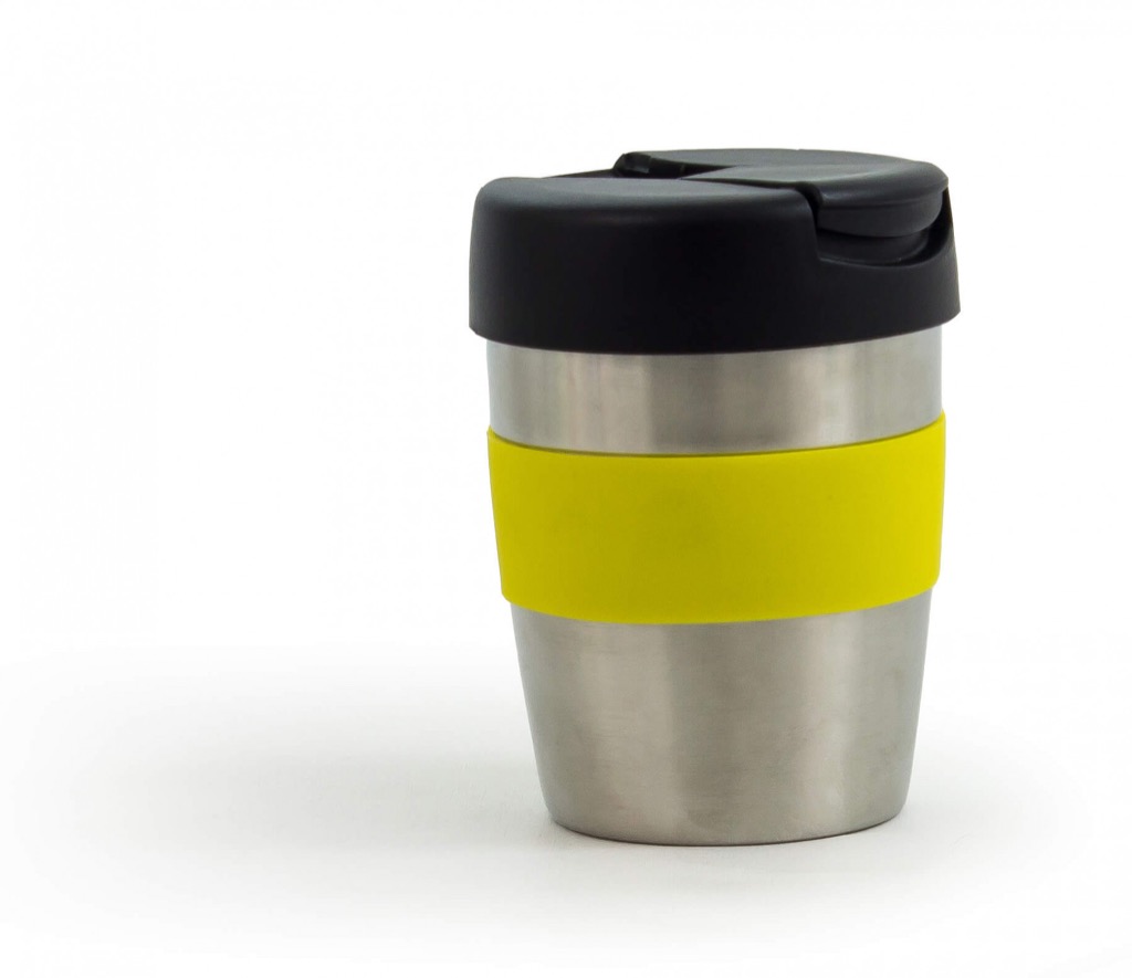 Coffee Cup / Mug 8oz/235ml Stainless Steel Karma Kup Plastic Flip Lid Reusable . Eco Friendly