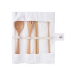 4 Piece Bamboo Cutlery Set