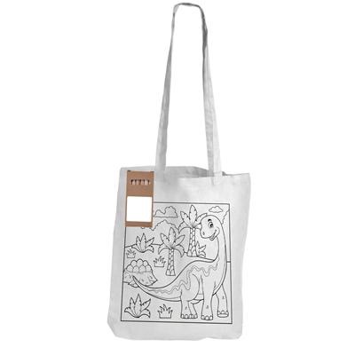 Colouring Long Handle Cotton Bag & Pencils