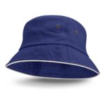 Bondi Premium Bucket Hat – White Sandwich Trim