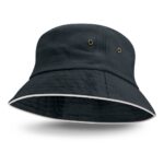 Bondi Premium Bucket Hat – White Sandwich Trim