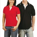 Ladies Contrast Pique Short Sleeve Polo