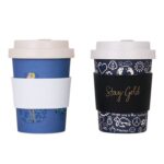 Reusable Bamboo Coffee Cup With Screw Lid