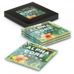Venice Glass Coaster Set of 4 Square – Full Colour