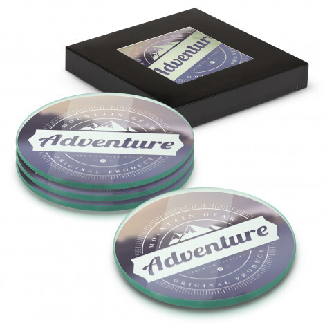 Venice Glass Coaster Set of 4 Round – Full Colour